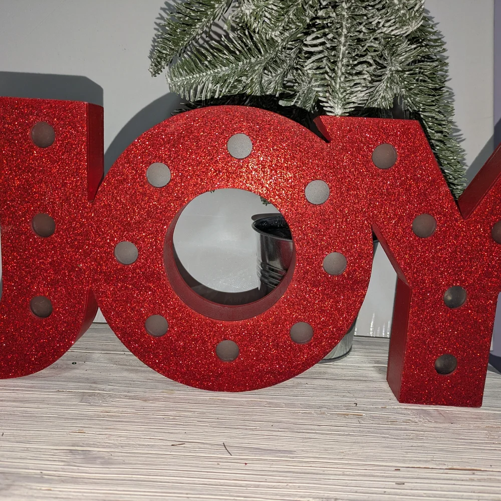 Target Red Glitter Light Up Joy Holiday Sign